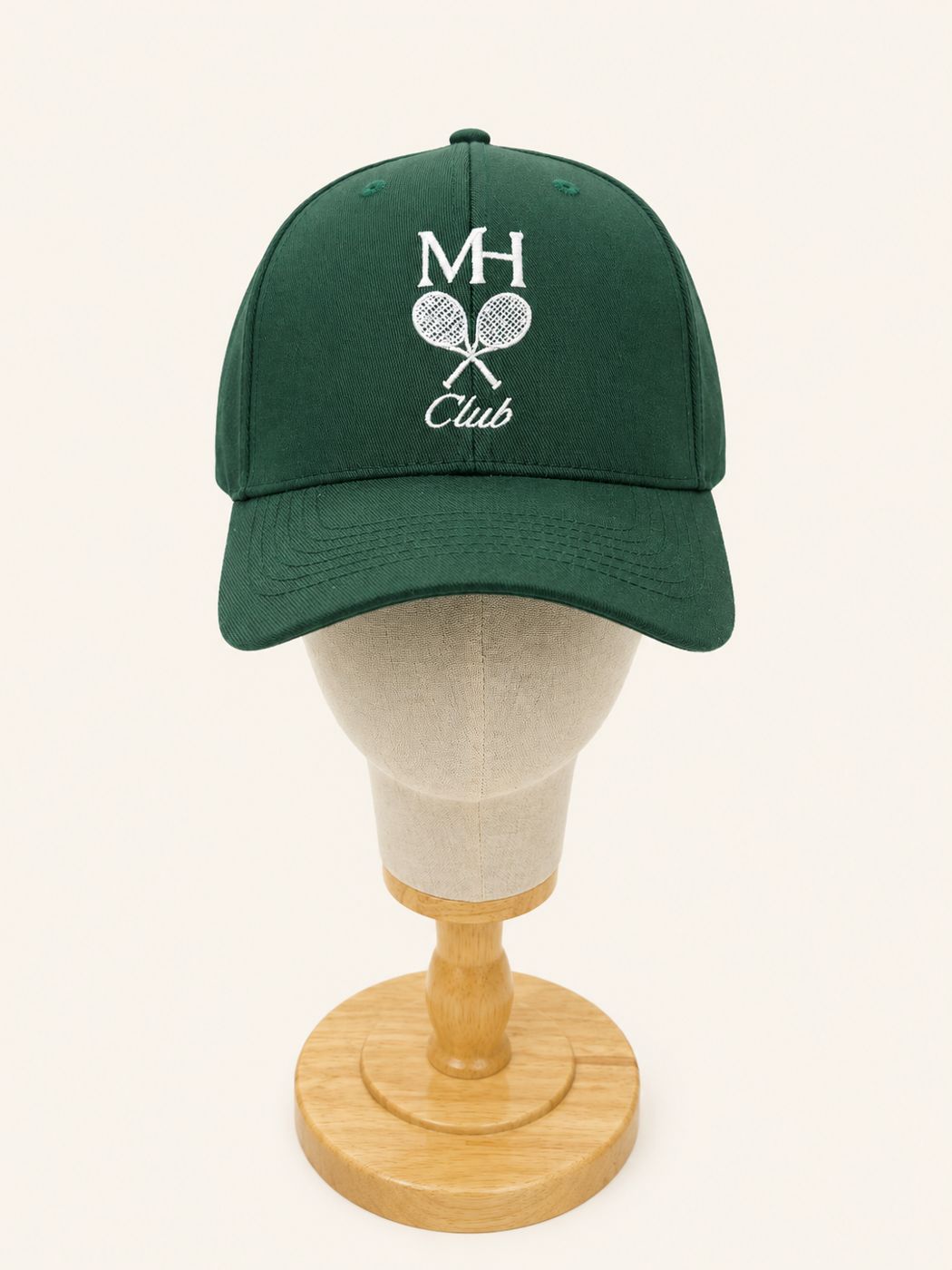 Casquette premium verte brodée